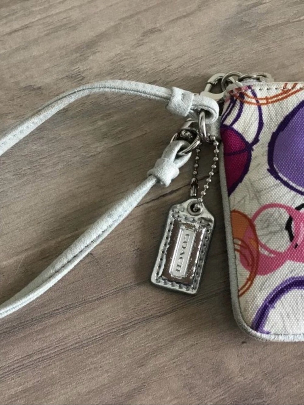 Coach Poppy Wristlet Graffiti Canvas Design, Multicolored w/ Hang Tag - EUC - Picture 5 of 5
